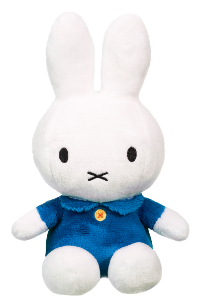 Miffy plushie in a blue shirt